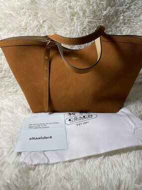 NEW WITH TAGS!  AUTHENTIC COACH WARM BROWN SUEDE GRAMERCY HANDBAG